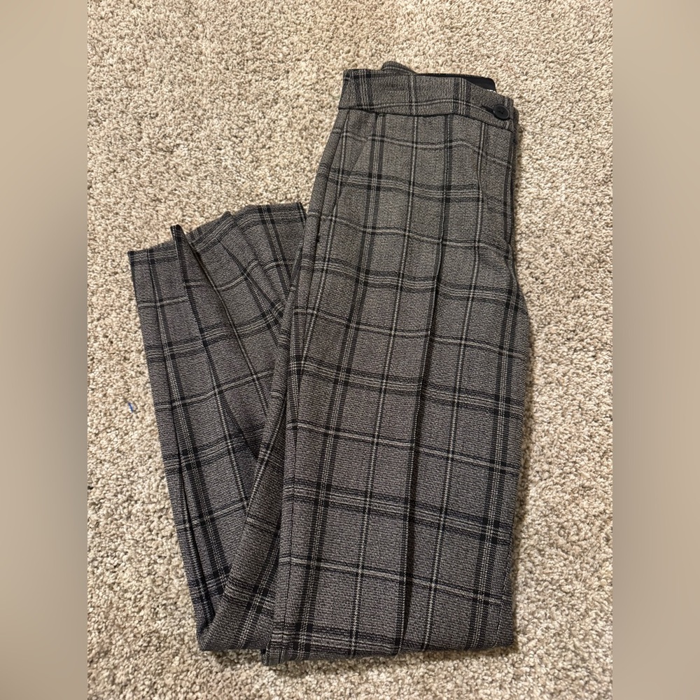 NWT Express Editor High Waisted Straight Ankle Stretch Pant | Size 2L | Plaid - Picture 7 of 7